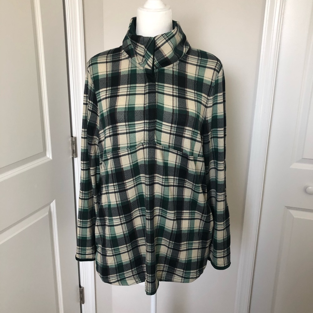 NWT Flannel Pullover With Elbow Patches